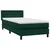Vidaxl Box spring postelja z vzmetnico temno zelena 80x220 cm žamet