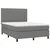 Krevet box spring s madracem LED tamnosivi 140x200 cm tkanina