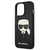 Originalna maska Karl Lagerfeld Karls Head Saffiano za iPhone 13 Pro - crna