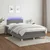 Vidaxl Box spring postelja z vzmetnico LED temno siva 120x190 cm blago