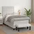 Vidaxl Box spring postelja z vzmetnico bel 100x200 cm umetno usnje
