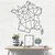 WallXpert metalni zidni ukras 5292, geometrijska mapa Francuske, 72 x 74 cm, crni
