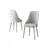 Hanah Home set trpezarijskih stolica Krax 6 kom, siva tkanina Babyface, hromirane metalne noge