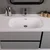 HANAH HOME Kupatilski ormarić sa umivaonikom i ogledalom (2 komada) Linear Light Grey