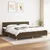 Vidaxl Box spring postelja z vzmetnico temno rjav 200x200 cm blago