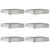 Ograda oko Travnjaka 6 pcs Srebrno 60 x 60 x 13 cm