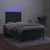 Vidaxl Box spring postelja z vzmetnico LED tem. zelena 120x200cm žamet
