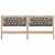 vidaXL Vzglavje Drugo Rjava in taupe 160 cm Trdna borovina