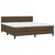 Vidaxl Box spring postelja z vzmetnico temno rjava 160x200 cm blago