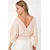 Trend Alacati Stili Ženska bluza dugih rukava ALC-019-053-BLZ, V-izrez, Roze