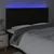 Vidaxl LED posteljno vzglavje črno 200x7x118/128 cm blago