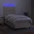 Krevet box spring s madracem LED krem 90x190 cm od tkanine
