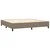 Vidaxl Box spring postelja z vzmetnico LED taupe 200x200 cm blago