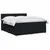 vidaXL Postelja boxspring z vzmetnico Črna 160 x 200 cm Blago