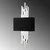 Opviq Zidna lampa Axis-15124, 35x75x10cm, IP20, Crno-bela