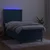 Vidaxl Box spring postelja z vzmetnico LED temno modra 80x200 cm žamet