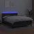 Krevet box spring s madracem LED crni 140x200cm od umjetne kože