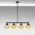 Opviq Luster Benek-15-14434, 80x15x80cm, IP20, Crno-žuti