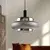Luster na sajli BRIZI 1xE27/40W/230V siva/zadimljena