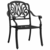 3-dijelni bistro set od lijevanog aluminija crni