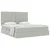Krevet s od storage Svijetlo siva 200 x 200 cm Baršun