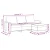 MAISON CHIC kavč - Sofa - Kanape trosed s stolčkom za noge krem 180 cm umetno usnje, (21727836)