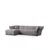 Atelier del Sofa Ugaona garnitura Boxer, 290x165 cm, Svetlo siva