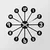 WALLXPERT Dekorativni metalni zidni sat Enzoclock S014 black