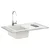 Umivaonik Bijelo 780 x 500 mm 80% kvarc i 20% smola