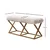 Atelier del Sofa Trpezarijska klupa Capraz Pelush 100x50x40cm Zlatno-Bela