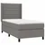 shumee Box spring postelja z vzmetnico temno siva 80x200 cm blago