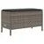 Vrtni otoman Siva i tamno siva 80 x 38 x 45 cm PE ratan