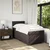 Vidaxl Box spring postelja z vzmetnico temno rjava 80x200 cm blago