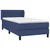 Vidaxl Box spring postelja z vzmetnico modra 100x200 cm blago
