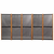 Sobna pregrada s 5 panela crna 350 x 180 cm