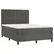 shumee Box spring postelja z vzmetnico LED temno siva 140x200 cm žamet