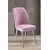 Hanah Home set trpezarijskih stolica Platinum 8 kom, roze tkanina Jerry, hromirane metalne noge