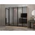 Hanah Home ormar sa reflektujućim staklom Nisa 20649, 225 cm, dore
