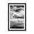 Plakat s paspartujem čaplje pod čarobnim drevesom v črnobeli varianti - 60x90 no frame