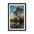 Plakat s paspartujem drevesa pod zvezdnatim nebom - 30x45 black