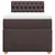 Vidaxl Box spring postelja z vzmetnico temno rjava 90x200 cm blago