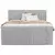 Carryhome BOXSPRING POSTELJA 160 cm  x 200 cm , tekstil siva