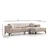 Atelier del Sofa Ugaona garnitura Horizon 85x43x207cm Svetlobraon