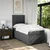 VIDAXL Box spring postelja z vzmetnico temno siva 100x200 cm blago