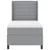 Vidaxl LED Box Spring Postelja Svetlo siva 90 x 200 cm blago