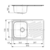 Alveus sudopera Elegant 30  mat     810 x 510 x 190 mm