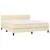 Vidaxl Box spring postelja z vzmetnico LED krem 180x200 cm blago