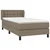 Vidaxl Box spring postelja z vzmetnico taupe 90x200 cm blago