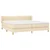Vidaxl Box spring postelja z vzmetnico krem 200x200 cm blago