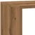Pregrada/regal za knjige 4 razina hrast 143,5x29x143,5cm drveni